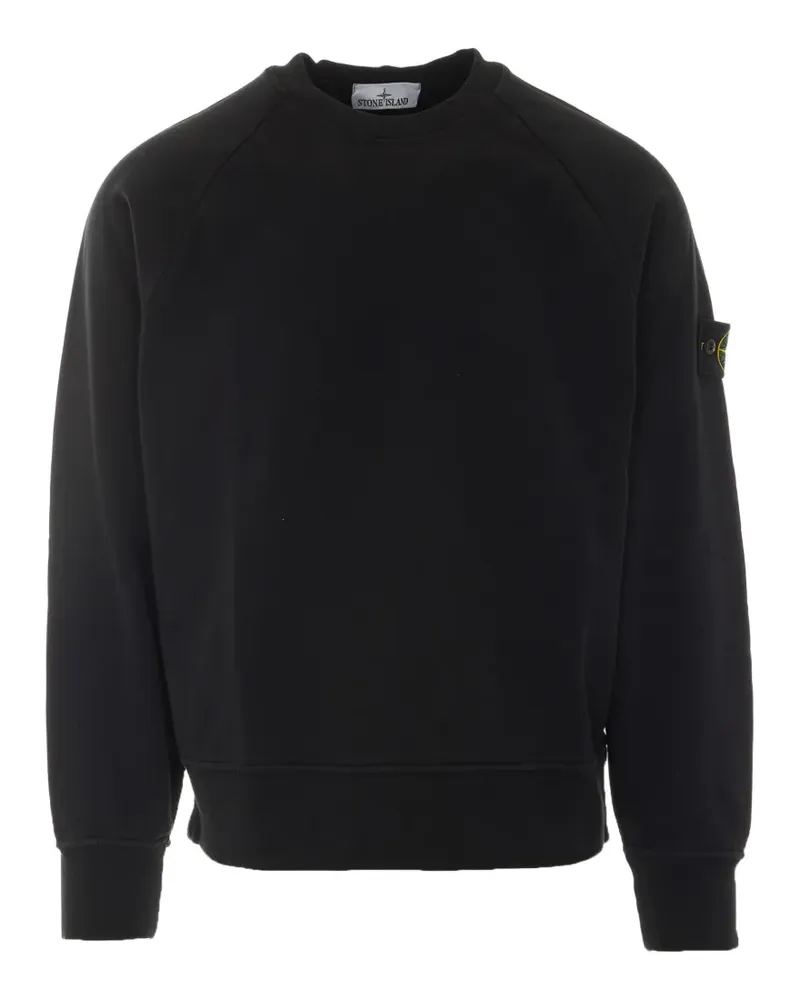 Stone Island 6100008 Sweatshirt aus Bio-Baumwollfleece - Schwarz Schwarz