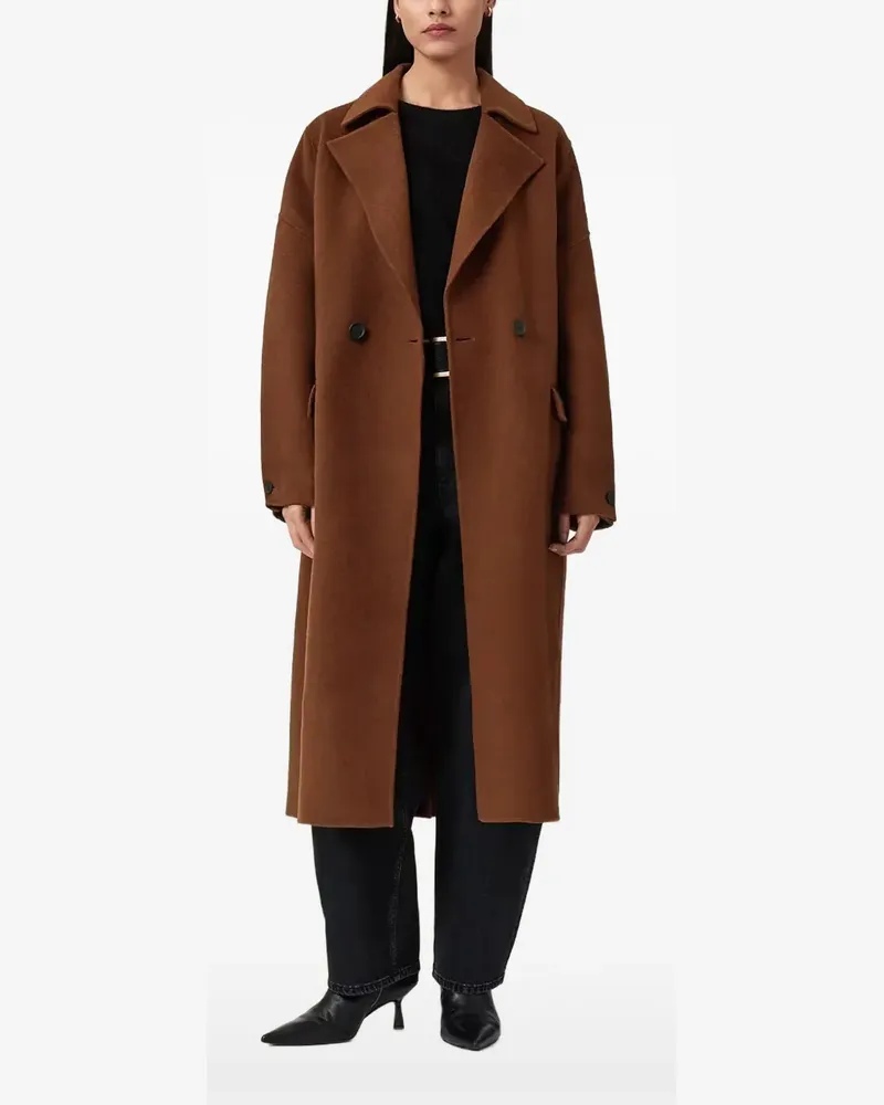 AllSaints Sellma double-breasted coat - Braun Braun