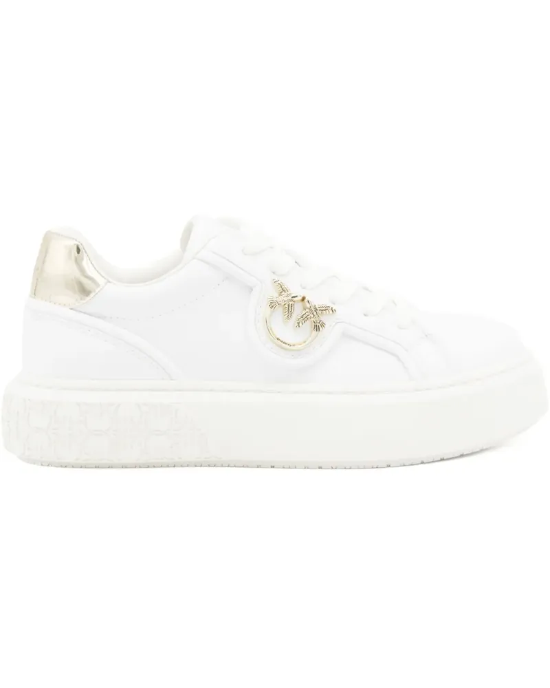 Pinko Sneakers mit Metallic-Detail - Weiß Weiß