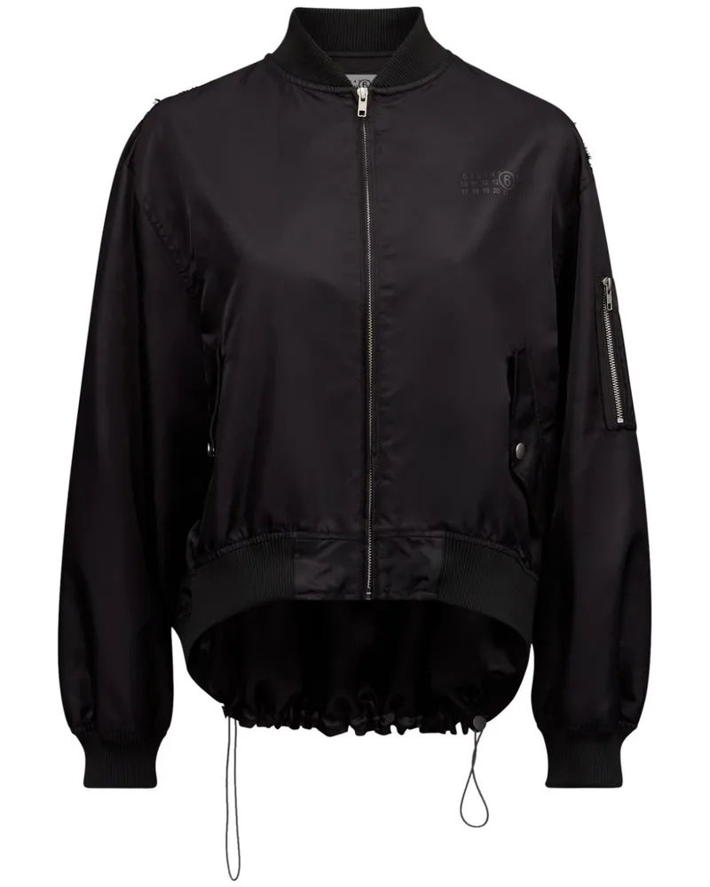 Maison Margiela Bomberjacke mit Nummern-Print - Schwarz Schwarz