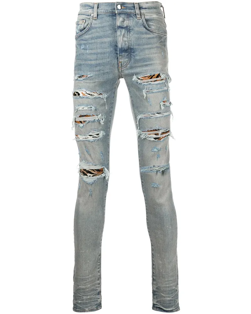 Amiri MX1 Skinny-Jeans im Distressed-Look - Blau Blau