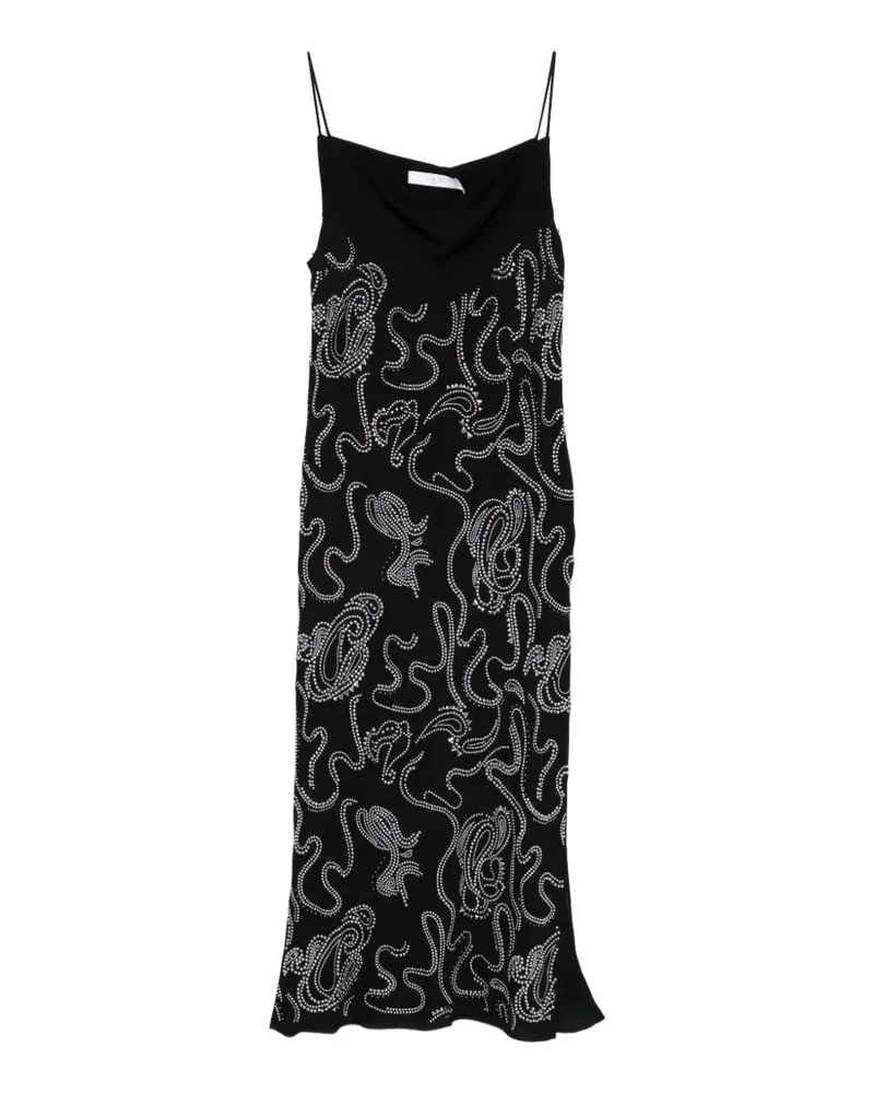 IRO stud-embellished slip midi dress - Schwarz Schwarz