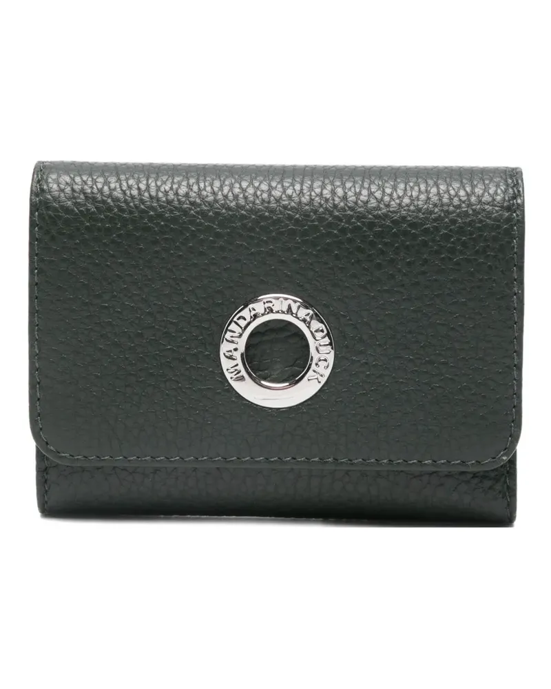 Mandarina Duck Portemonnaie mit Logo-Schild - Grün Grün
