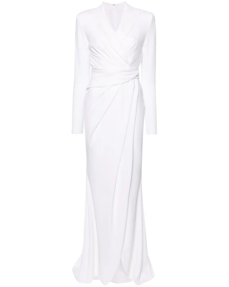 Talbot Runhof Drapiertes Maxikleid aus Krepp - Weiß Weiß
