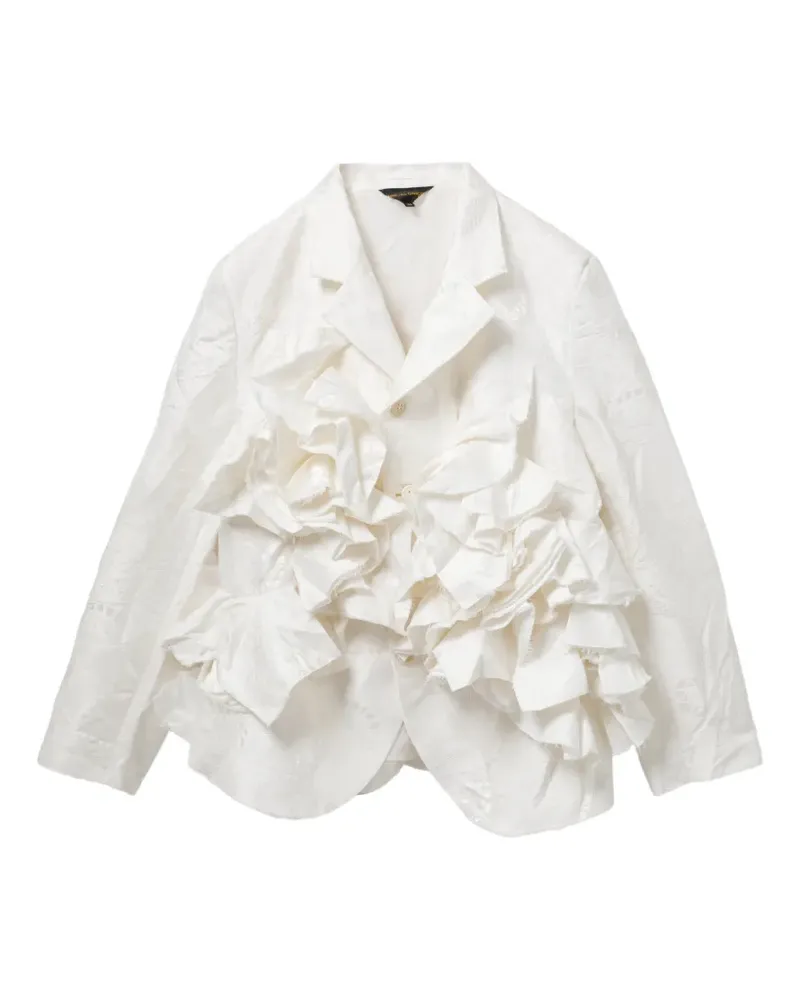 Comme des Garçons ruffled blazer - Weiß Weiß