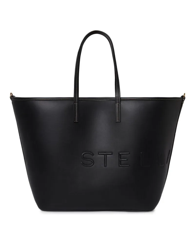 Stella McCartney Shopper mit Logo-Prägung Schwarz