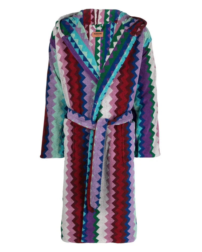 Missoni Home Bademantel mit Zickzackmuster - Violett Violett