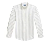 Gestreiftes Button-down-Hemd - Weiß