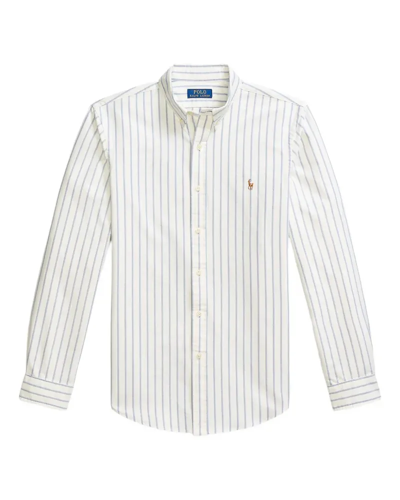 Ralph Lauren Gestreiftes Button-down-Hemd - Weiß Weiß