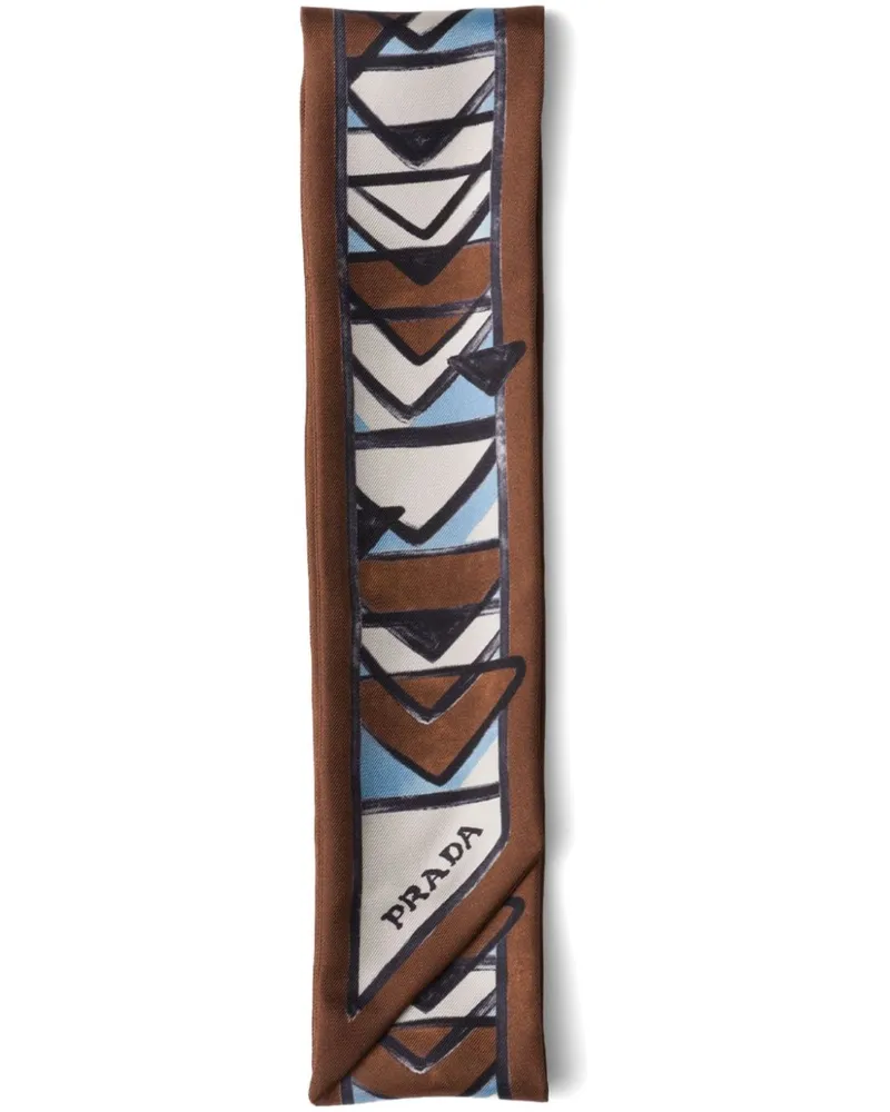 Prada Schal mit Print - Braun Braun