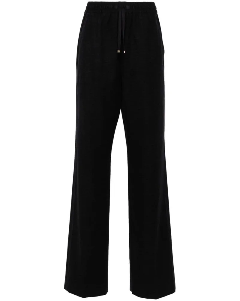 Moncler Gerade Hose mit Logo-Applikation - Blau Blau
