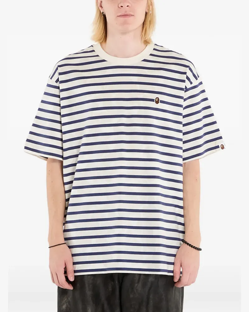 BAPE Solid Camo Stripe T-Shirt - Weiß Weiß