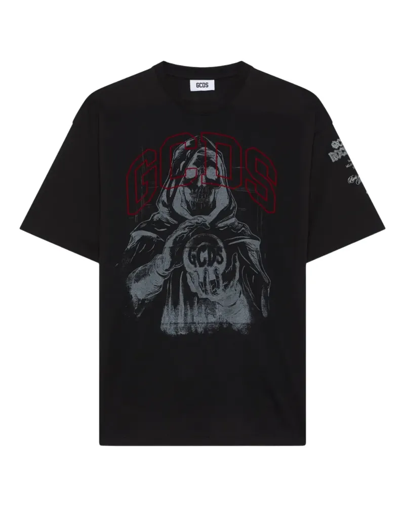GCDS graphic-print t-shirt - Schwarz Schwarz