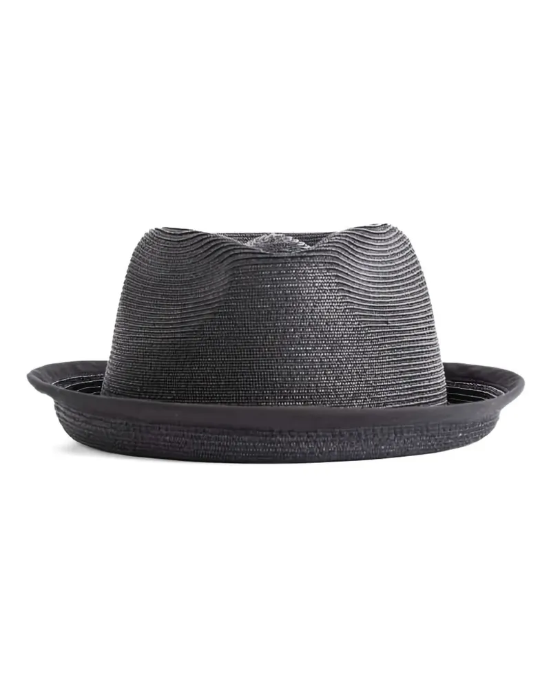Casey Casey Fedora aus Stroh - Schwarz Schwarz