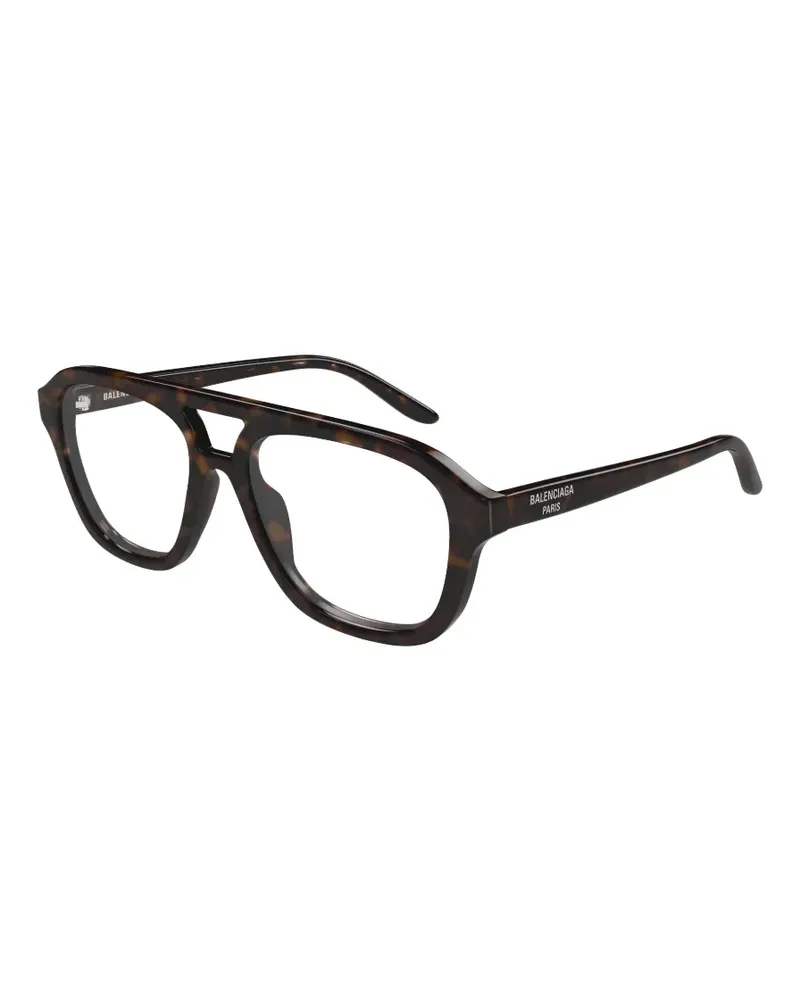 Balenciaga Pilotenbrille in Schildpattoptik - Braun Braun