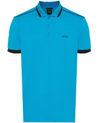 HUGO BOSS Pikee-Poloshirt mit Logo-Print Blau