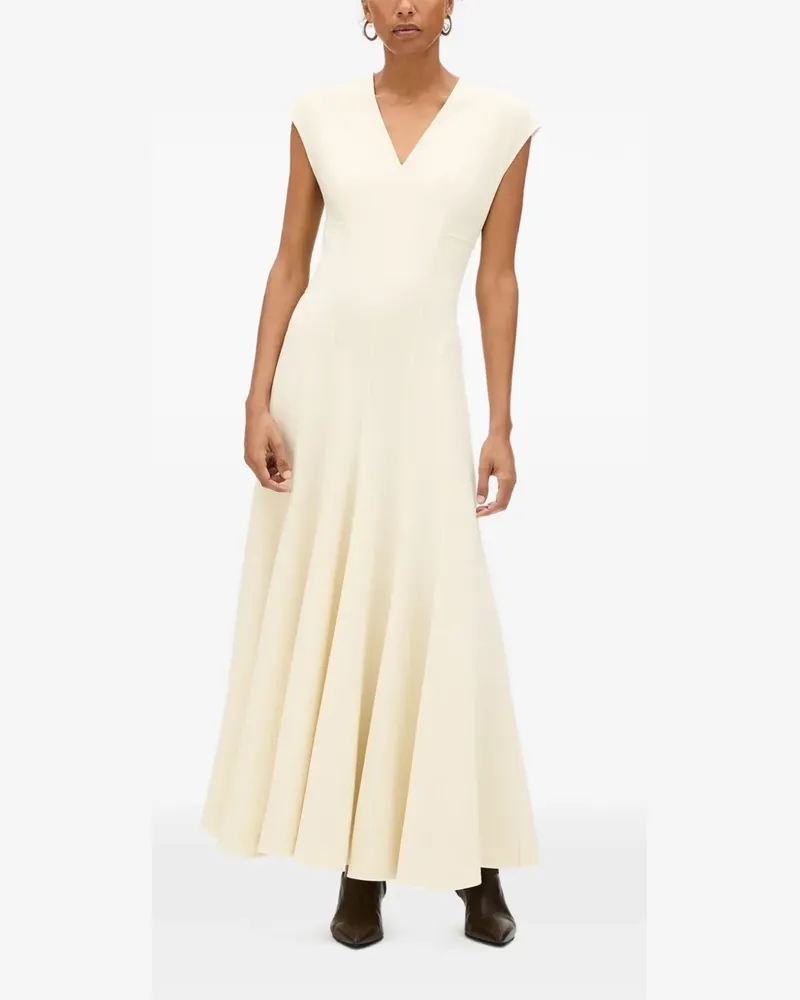 Another Tomorrow double-face cutout dress - Nude Nude