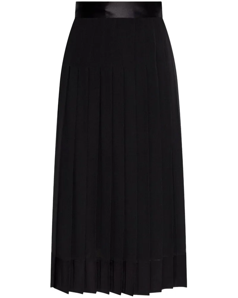 Dolce & Gabbana Rock mit Falten - Schwarz Schwarz