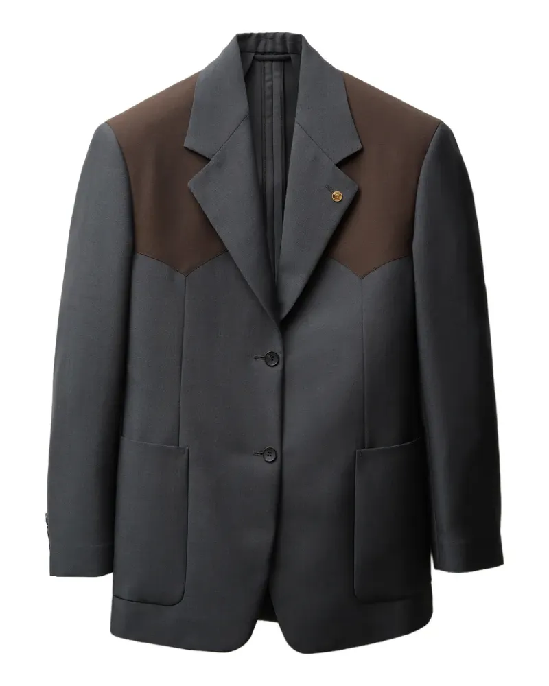 Versace Blazer in Colour-Block-Optik - Grau Grau