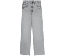 Gerade Jeans mit Acid-Wash-Effekt