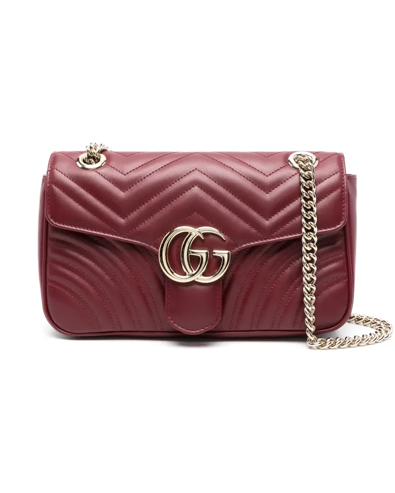 Gucci Kleine GG Marmont Schultertasche - Rot Rot