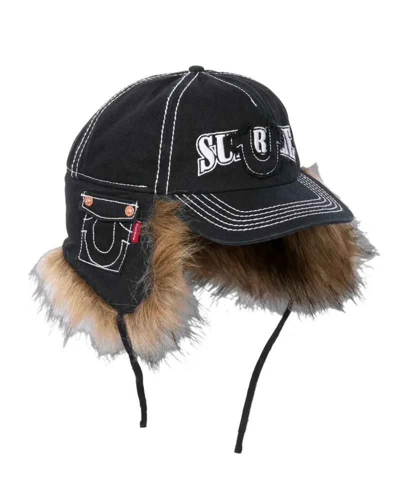 Supreme Being True Religion® earflap baseball cap - Schwarz Schwarz
