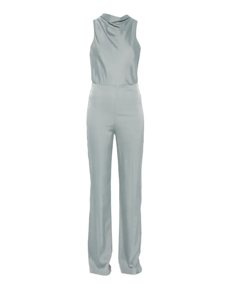 Patrizia Pepe cut-out satin jumpsuit - Grau Grau