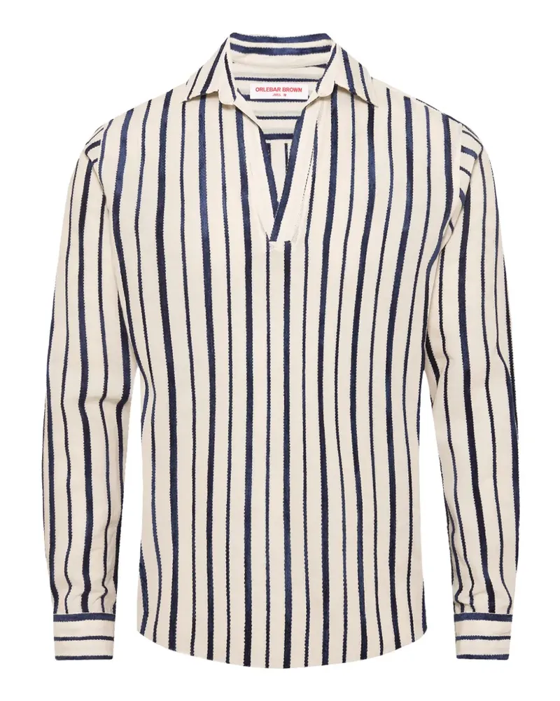 Orlebar Brown Ridley striped shirt - Weiß Weiß