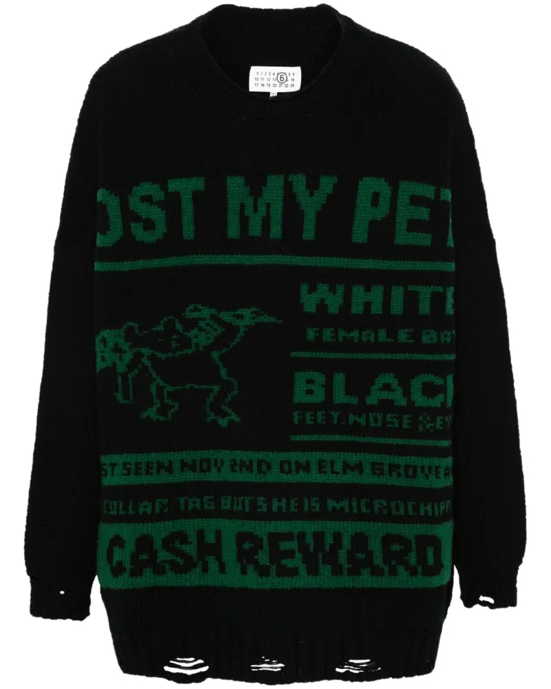 Maison Margiela Pullover mit Jacquard - Schwarz Schwarz
