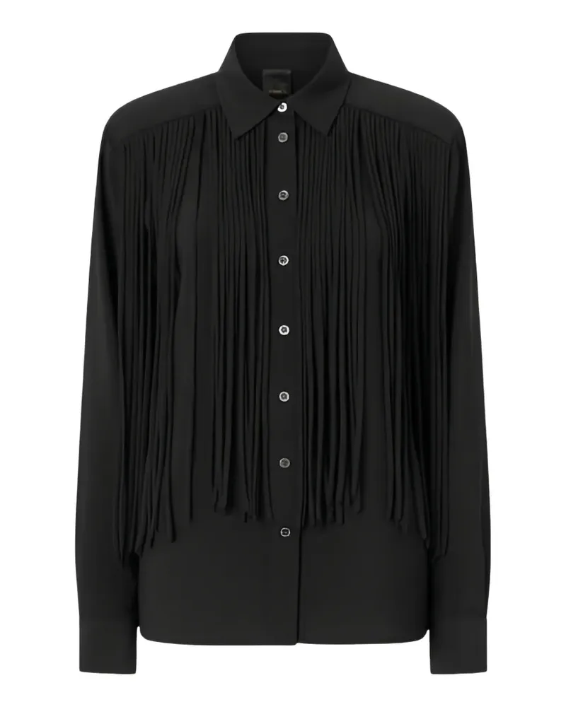 Pinko Texan-style fringed shirt - Schwarz Schwarz
