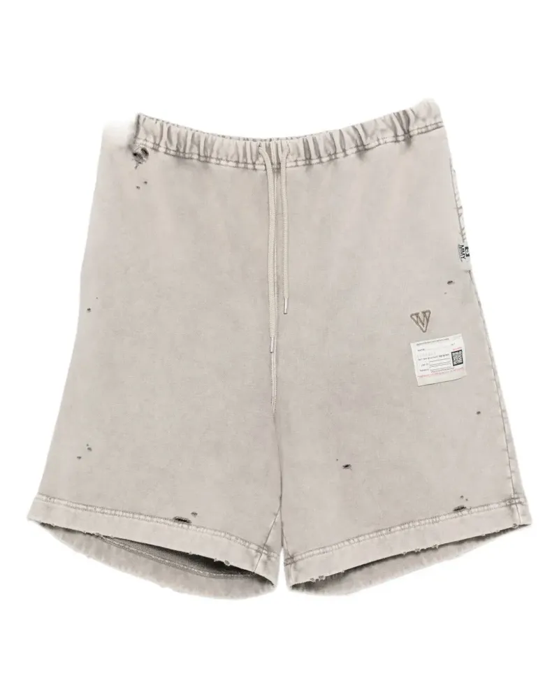 MIHARAYASUHIRO distressed drawstring shorts - Grau Grau