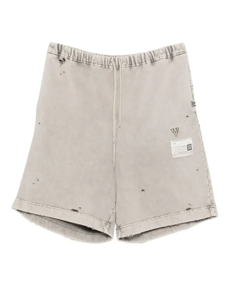 MIHARAYASUHIRO Distressed-Shorts mit Kordelzug - Grau Grau
