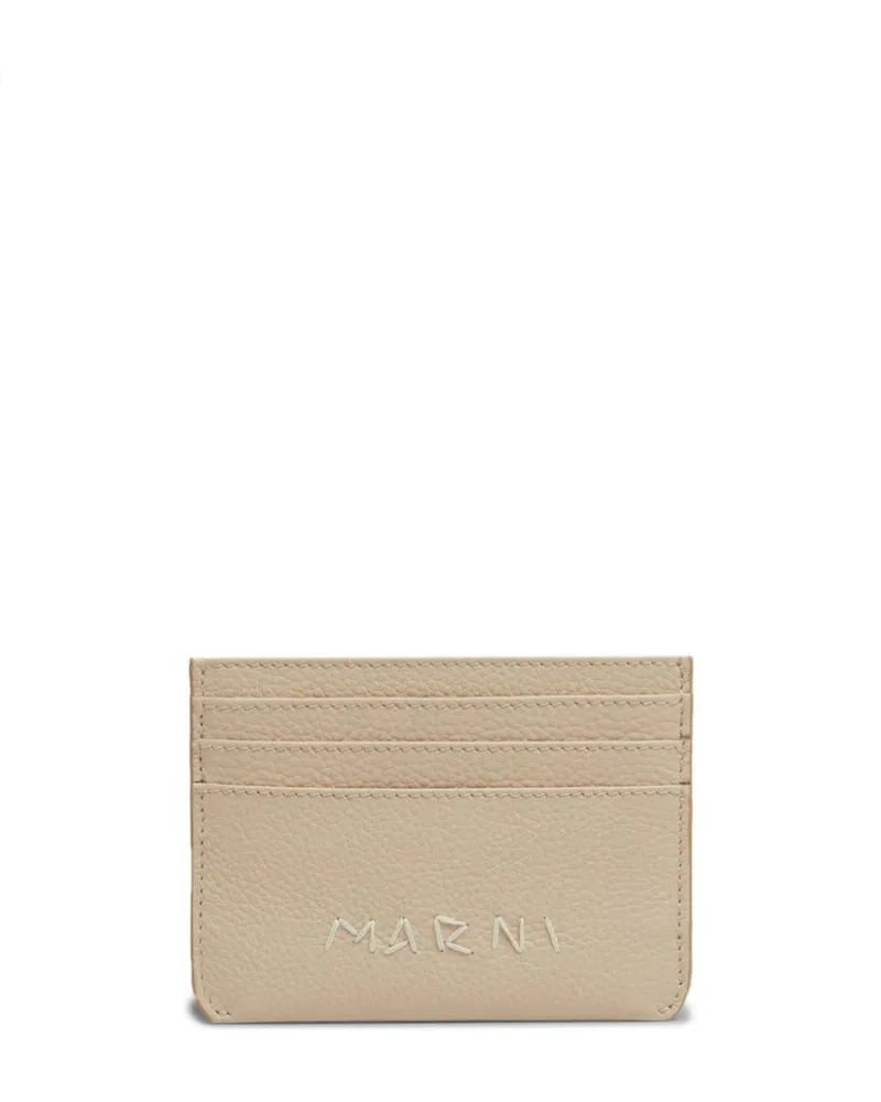 Marni Kartenetui mit Stickerei - Nude Nude