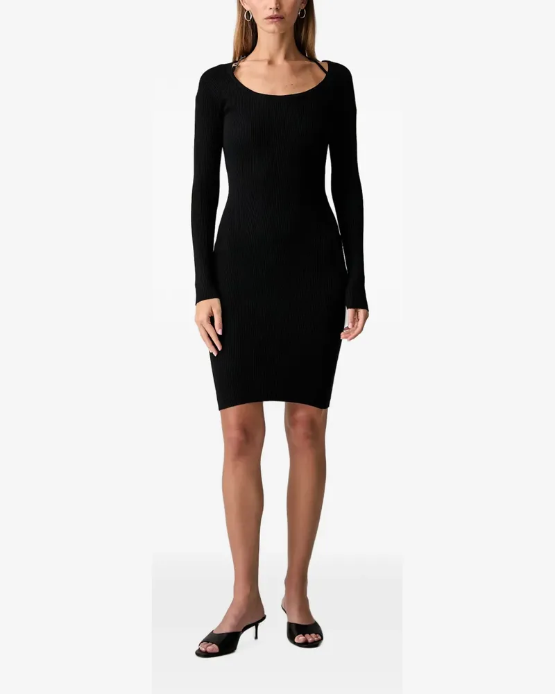 Guess Minikleid mit Logo-Schild - Schwarz Schwarz