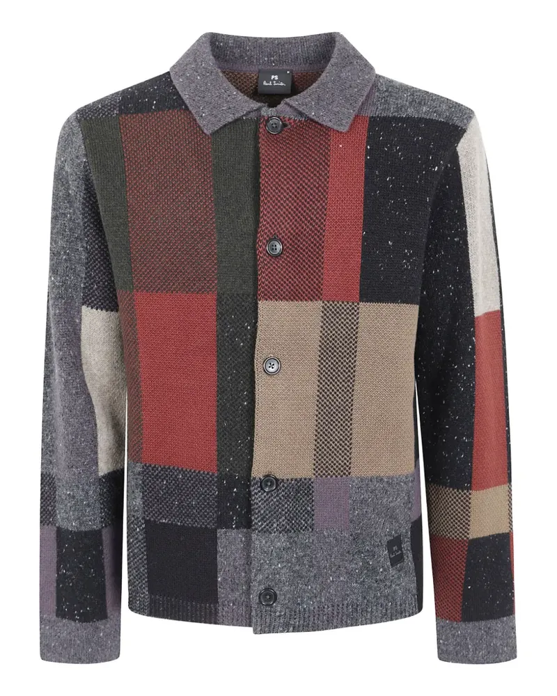 Paul Smith Cardigan im Patchwork-Look - Grau Grau
