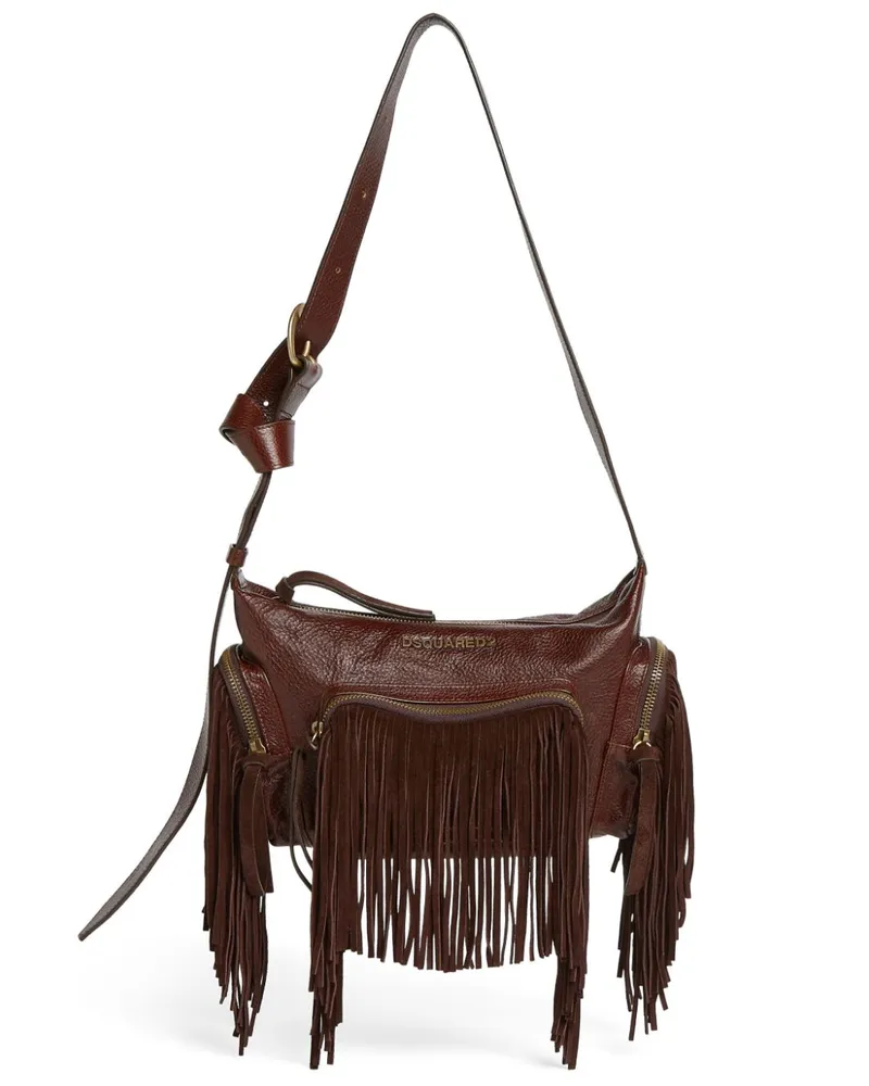 Dsquared2 Schultertasche aus Leder - Braun Braun