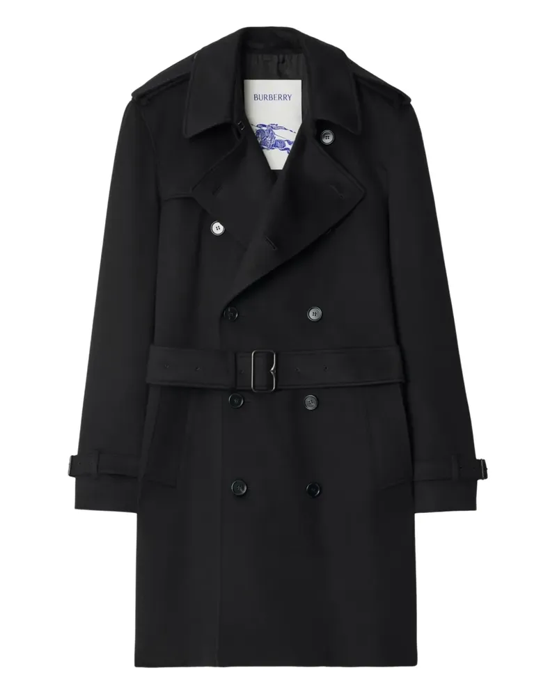 Burberry Trenchcoat aus Kaschmir mit Gürtel - Schwarz Schwarz