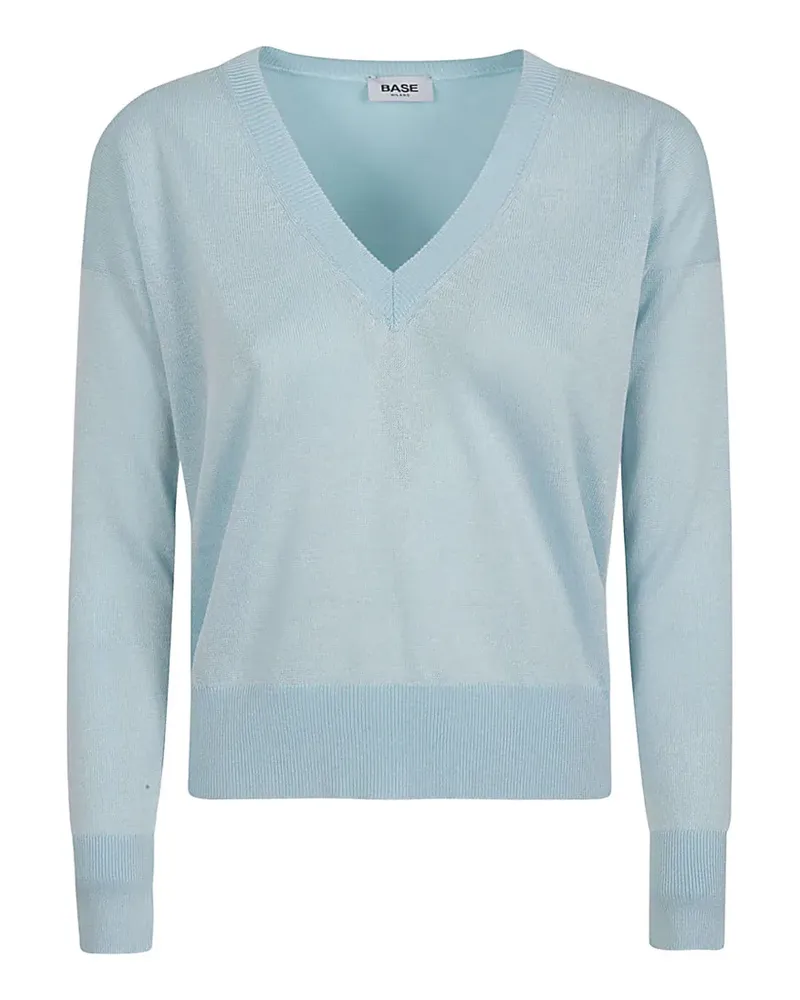 BASE Milano V-neck sweater - Blau Blau
