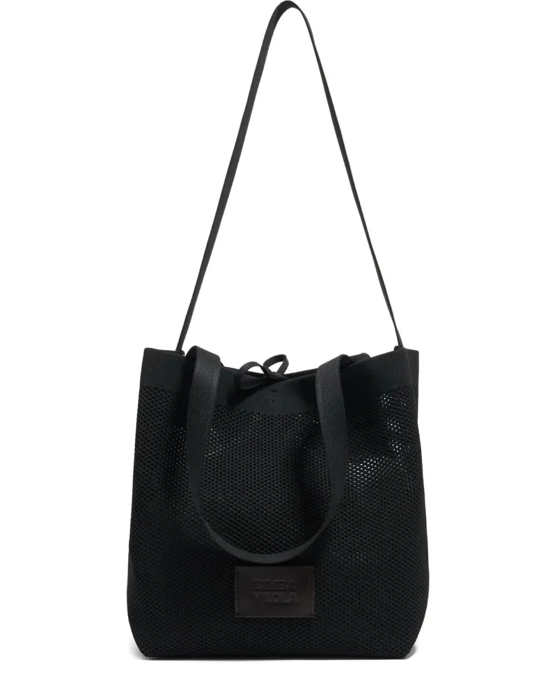 BIMBA Y LOLA Mittelgroße Flyknit Schultertasche - Schwarz Schwarz