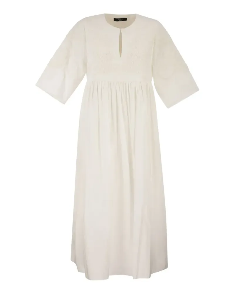 Max Mara crew-neck maxi dress - Weiß Weiß