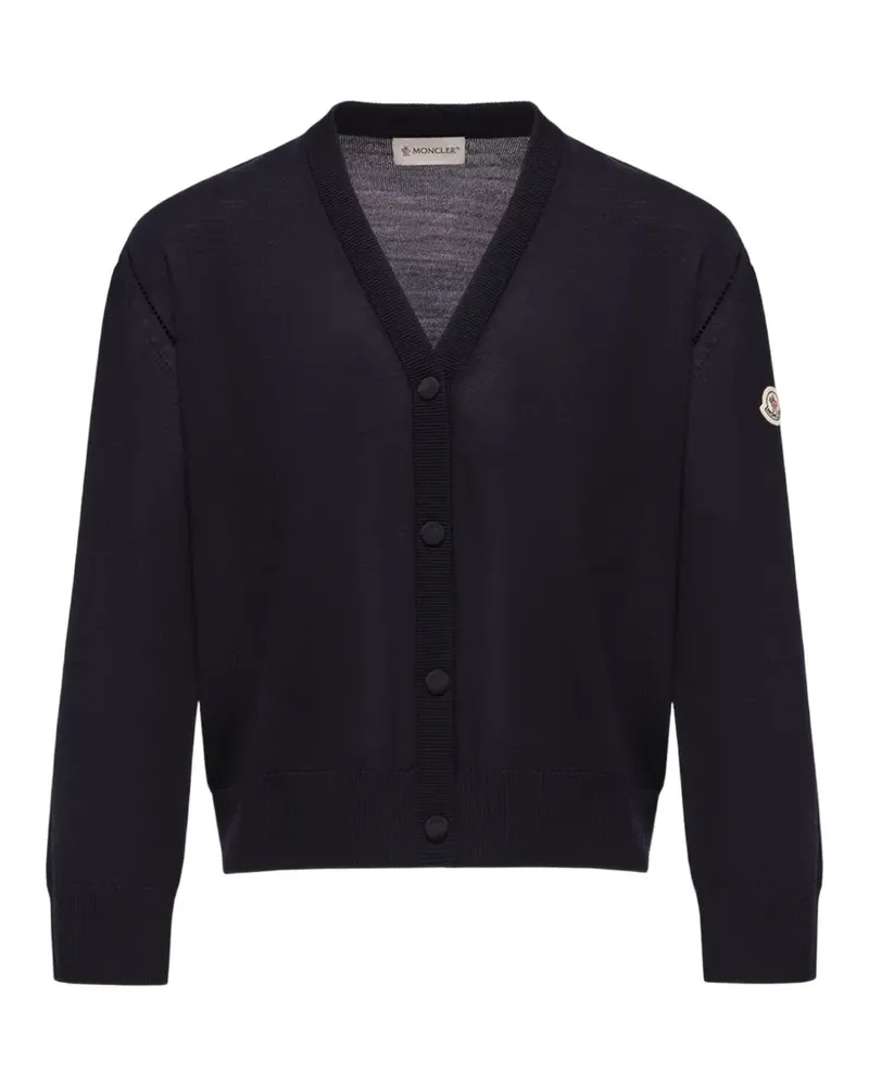 Moncler Cardigan mit V-Ausschnitt - Blau Blau