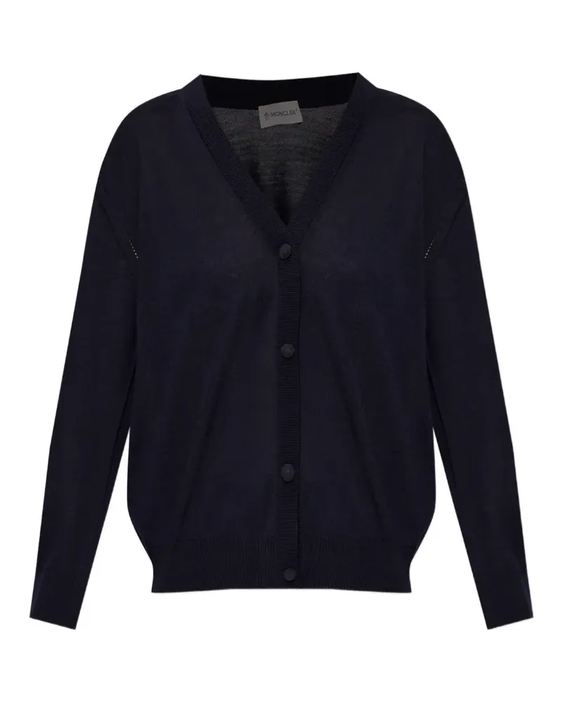 Moncler Cardigan mit V-Ausschnitt - Blau Blau
