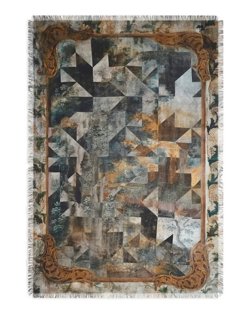 Pierre-Louis Mascia Aloeuw Schal mit Print - Grau Grau