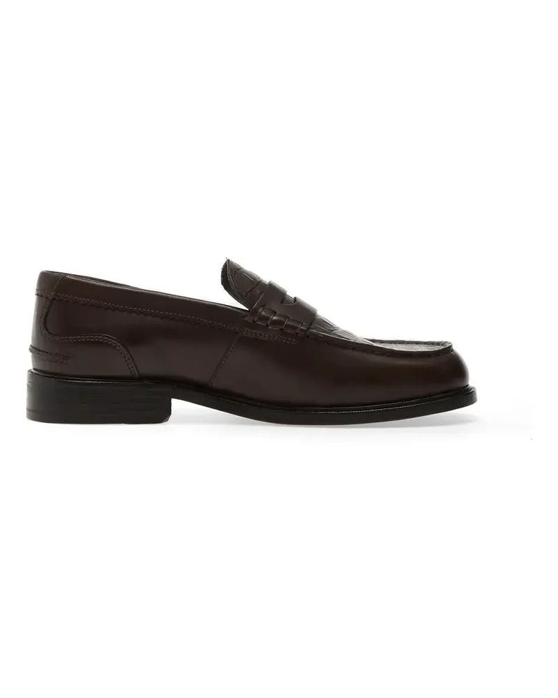 Clarks Craft James Lo croc-embossed loafers - Braun Braun