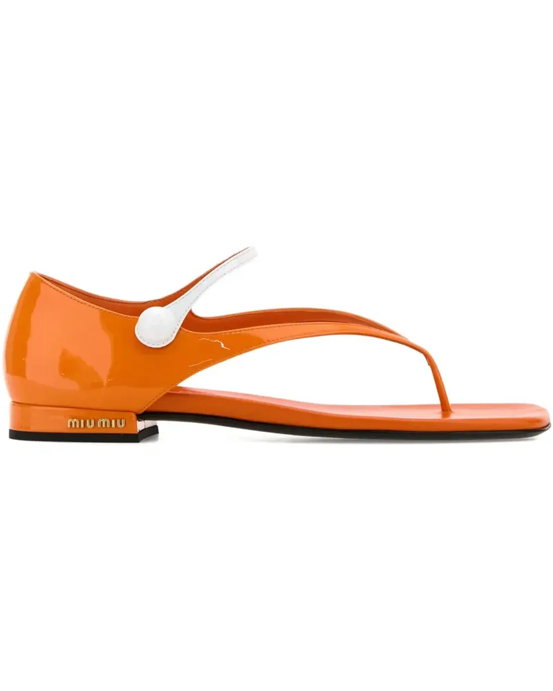 Miu Miu Sandalen mit Zehensteg - Orange Orange