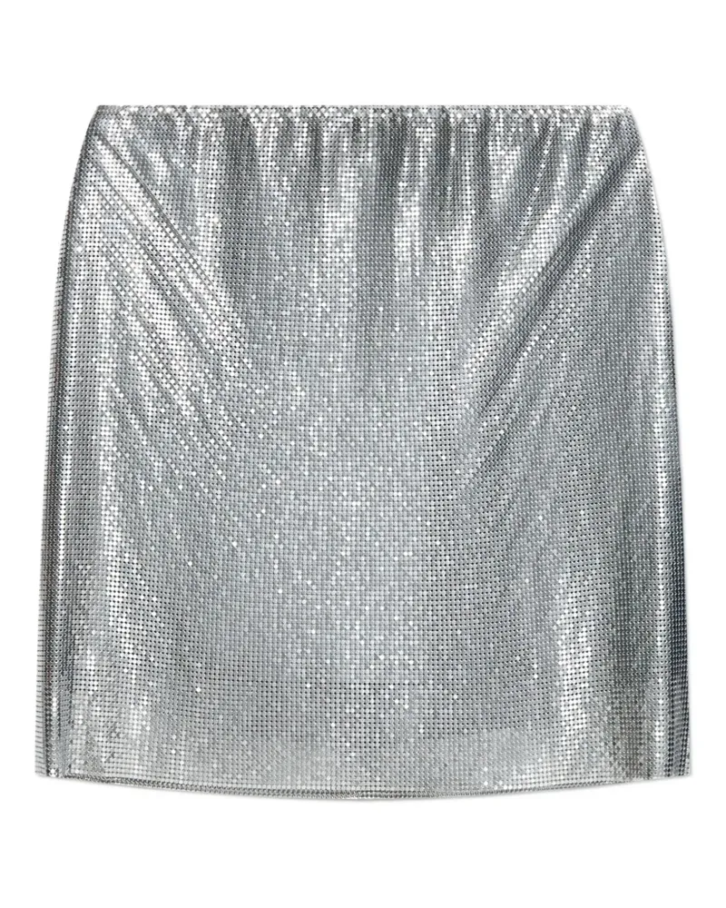 Versace Minirock mit Pailletten - Silber Silber