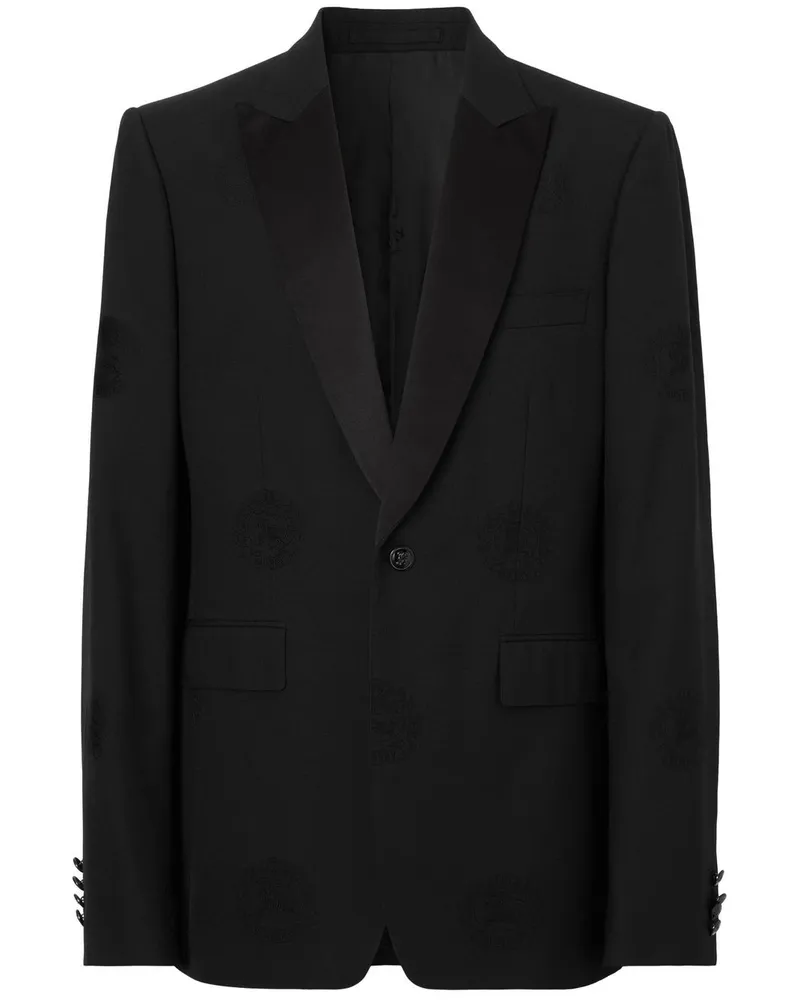 Burberry Oak Leaf Crest Smoking-Jacke - Schwarz Schwarz
