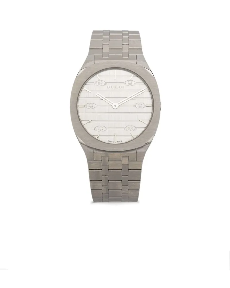 Gucci 25H 34mm - Silber Silber