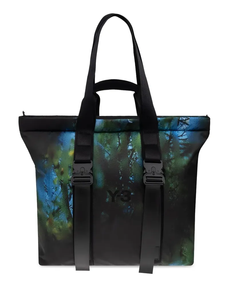 Y-3 Shopper mit Print - Schwarz Schwarz