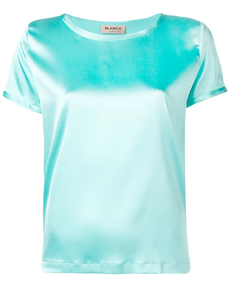 Blanca Oberteil aus Satin - Blau Blau